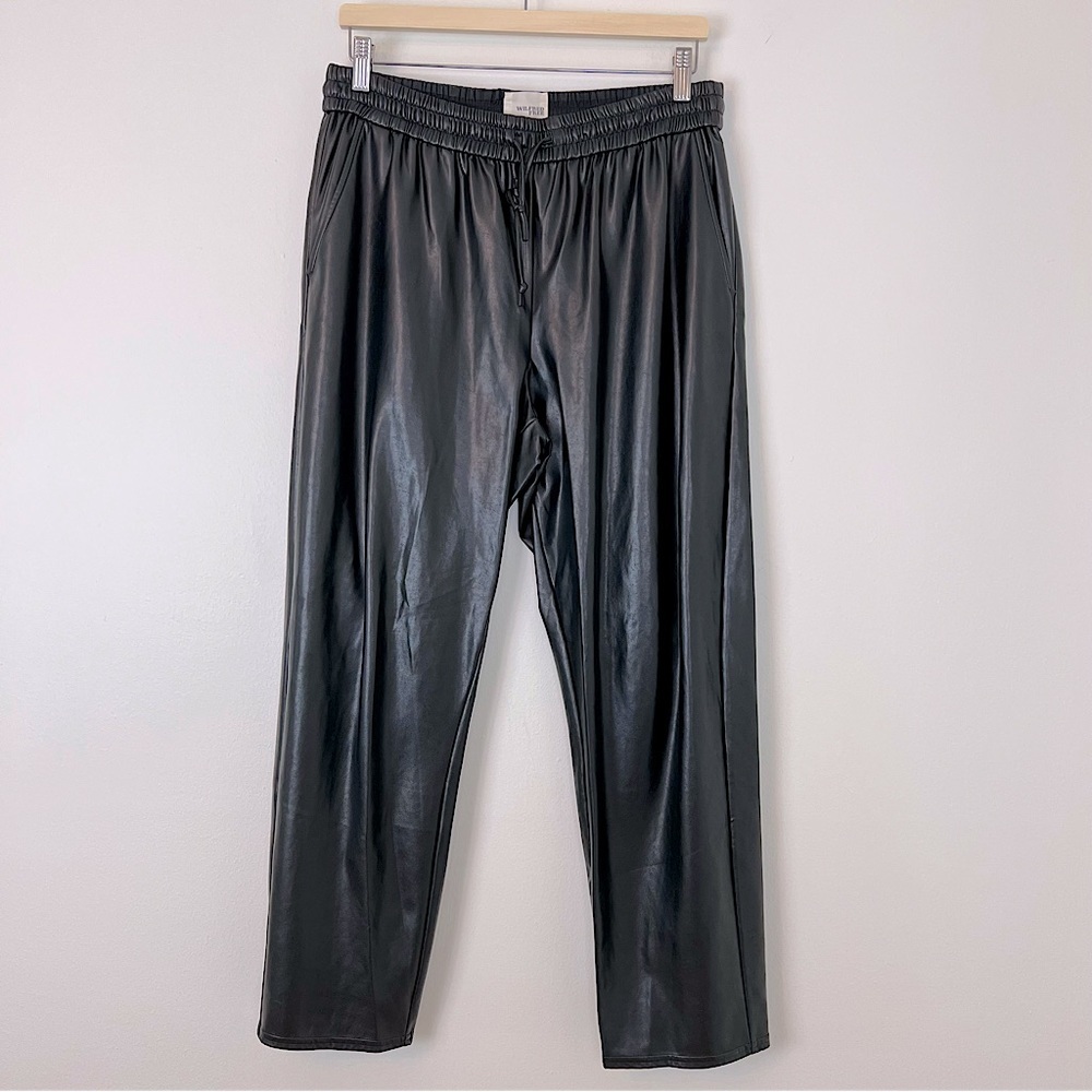 Aritzia Wilfred Free Faux Leather Drawstring Jogger Pant Large Chic Contemporary
